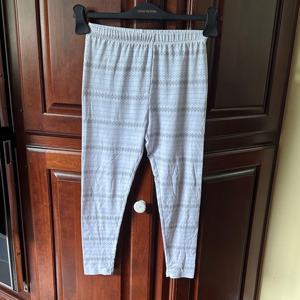 Light Gray Patterned Lounge Leggings